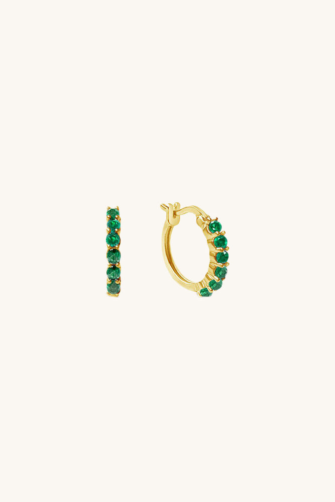 sierra winter jewelry emerald karma hoop earrings