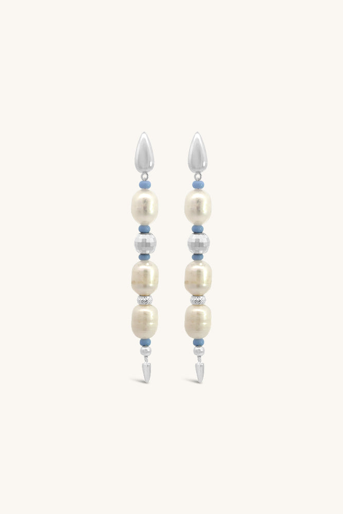 sierra winter handmade beaded pearl la jolla drop earrings
