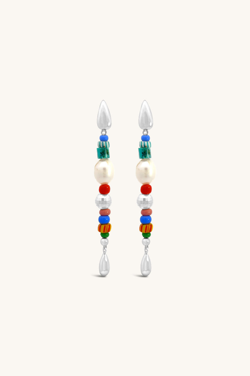 sierra winter handmade beaded pearl laguna drop earrings