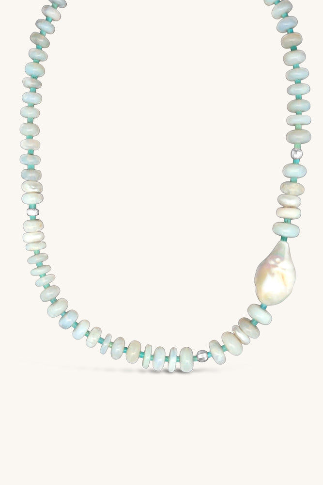 australian opal beaded necklace pearl turquoise sierra winter