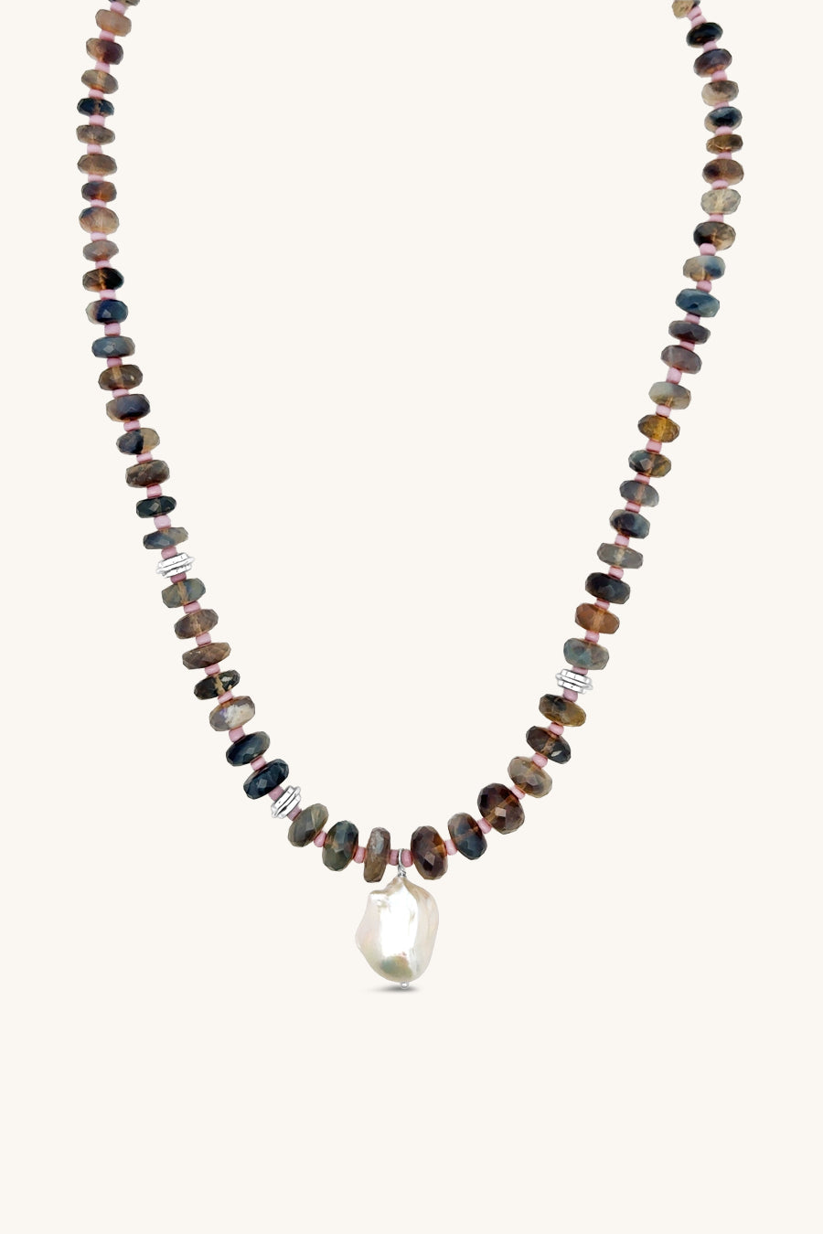 handmade beaded australian opal necklace sierra winter