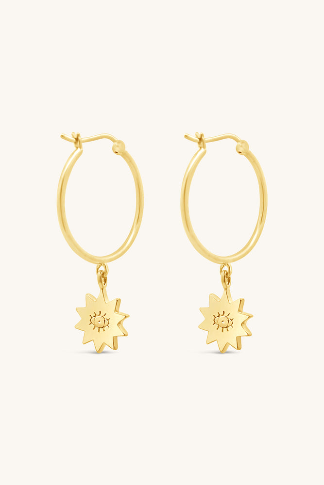 
                      
                        gold vermeil luster hoops with star dangle charm sierra winter
                      
                    