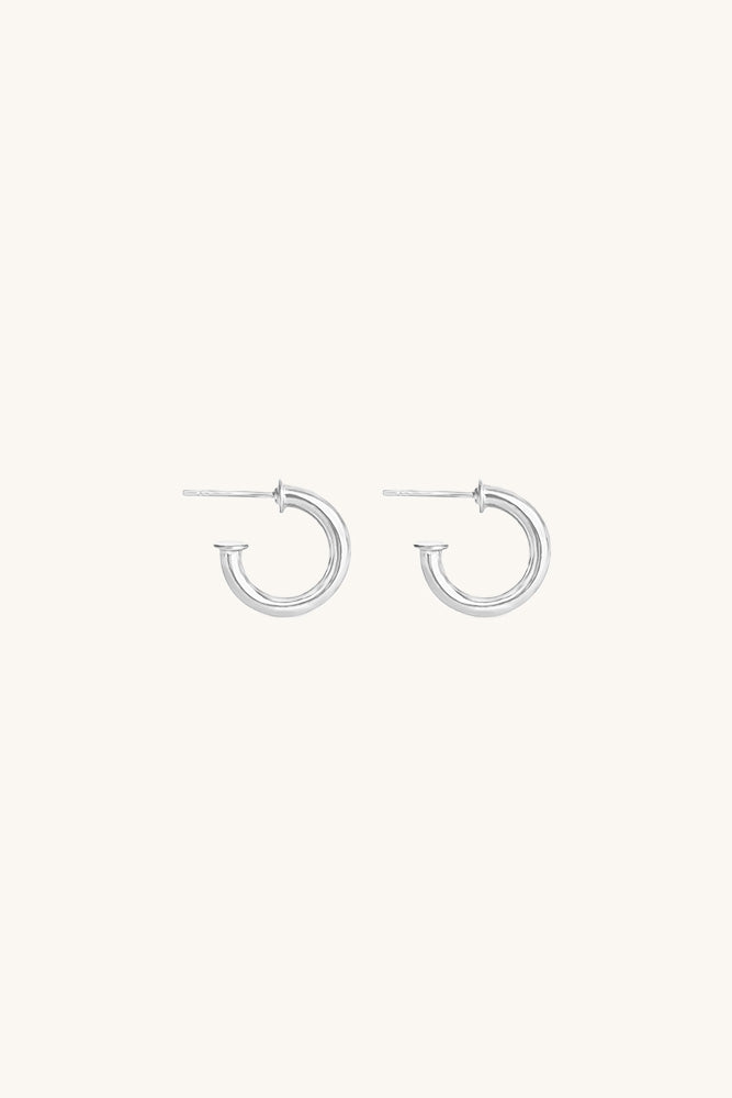 sierra winter small sterling silver morgan hollow hoop earrings