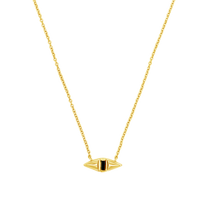 sierra winter gold and black dainty femme necklace