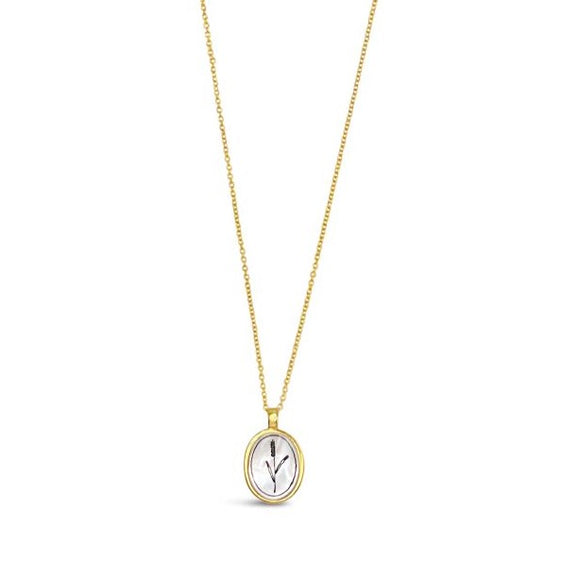 sierra winter mother of pearl gold flint hills pendant necklace