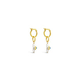 sierra winter freshwater pearl daisy necklace earring charm pendant
