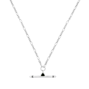 sierra winter silver bar pendant 5 o'clock necklace