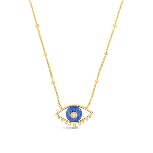 gold vermeil and lapis lover's eye necklace sierra winter