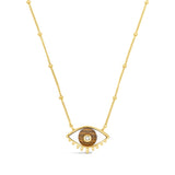 gold vermeil and tiger's eye lover's eye necklace sierra winter