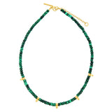 malachite and gold beaded green boa necklace sierra winter