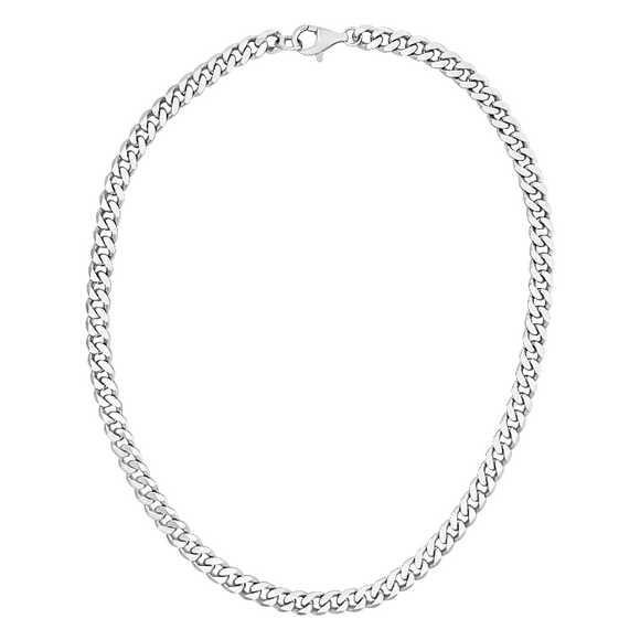 sierra winter thick silver curb chain willie necklace