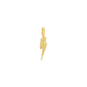 gold vermeil lightning bold necklace charm pendant
