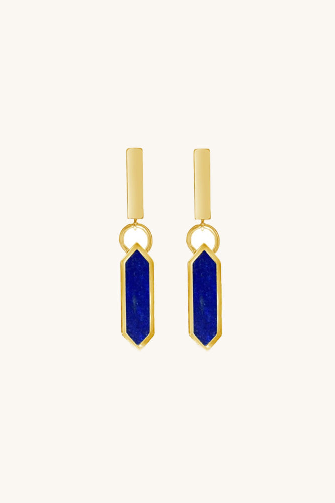 Sierra Winter Night Moves Gold Vermeil Lapis Drop Earrings