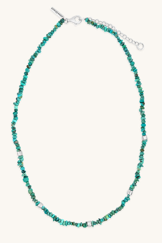 turquoise and sterling silver beaded paloma necklace sierra winter