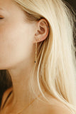 sierra winter gold pendulum threader earrings