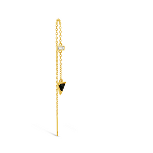 sierra winter gold pendulum threader earring single