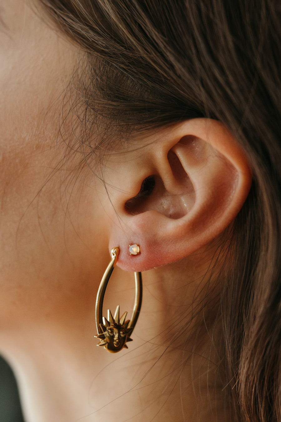 gold sun and moon hoop earrings sierra winter 