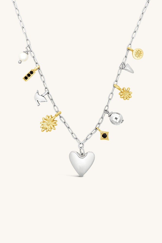 renaissance mixed metal charm necklace sierra winter