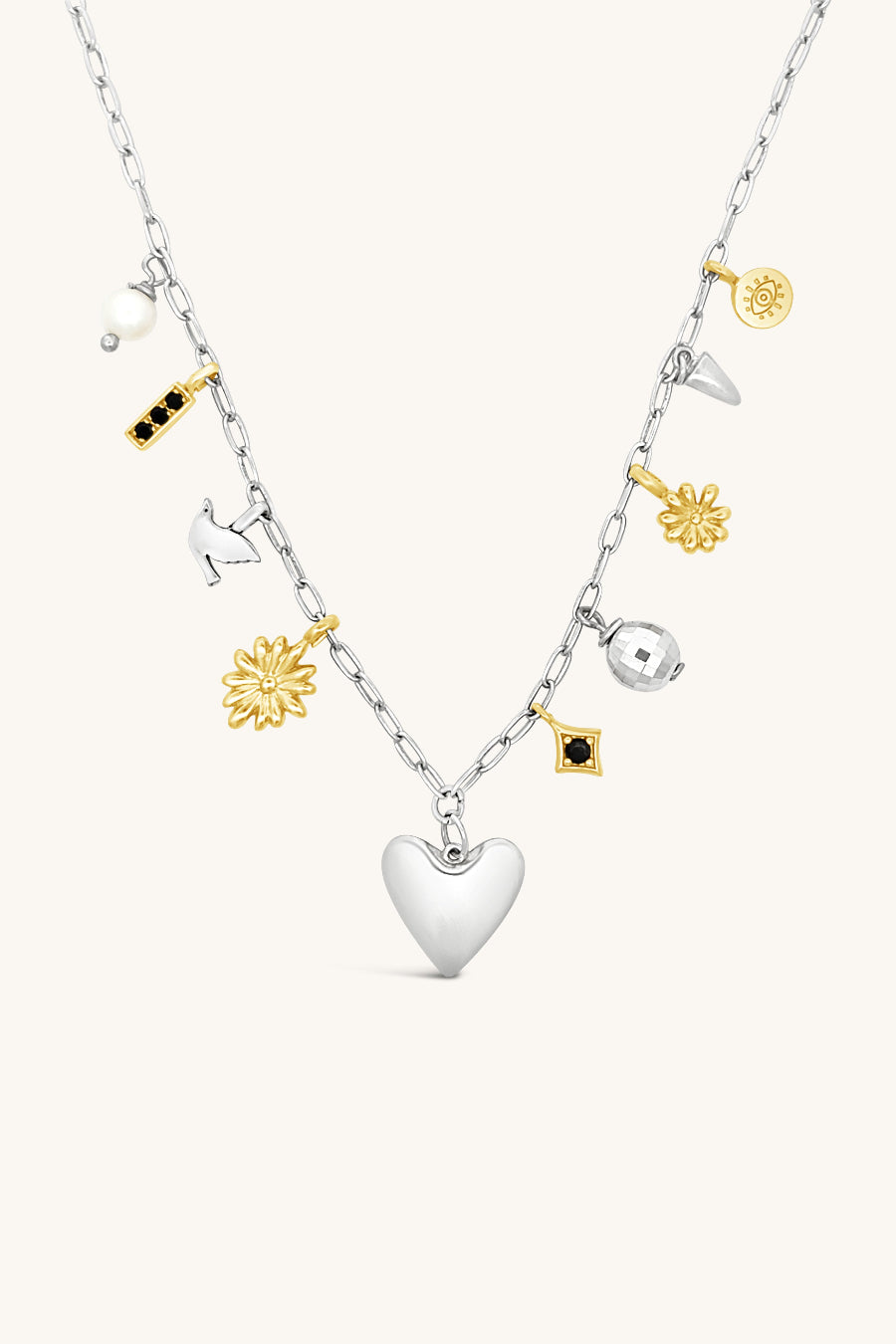 renaissance mixed metal charm necklace sierra winter
