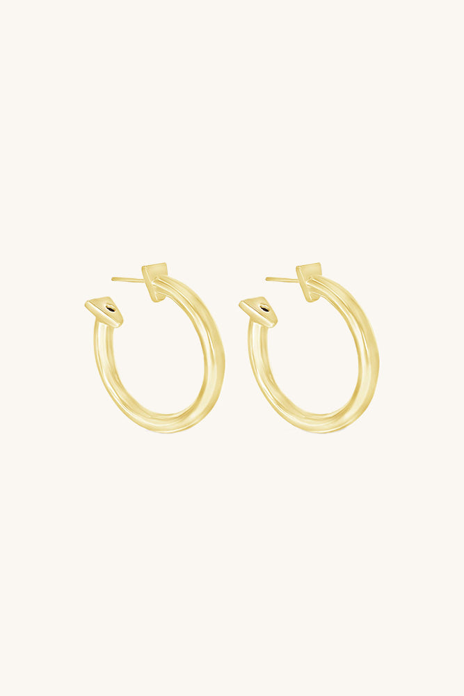 Sierra Winter Roundup gold vermeil hollow large hoop earrings