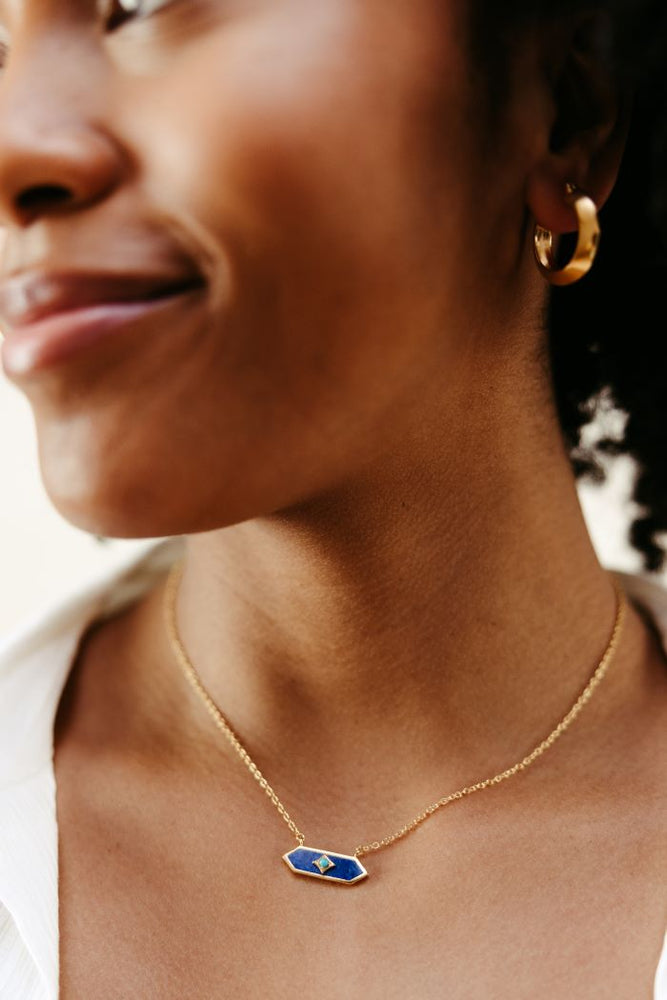 
                      
                        gold vermeil and lapis catalina bar necklace sierra winter
                      
                    