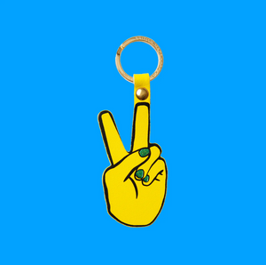 Hand Signs Key Fob Peace
