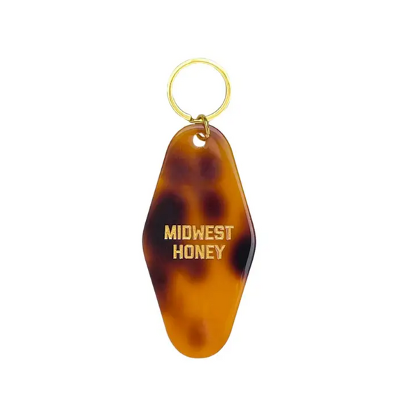 midwest honey acrylic motel keychain