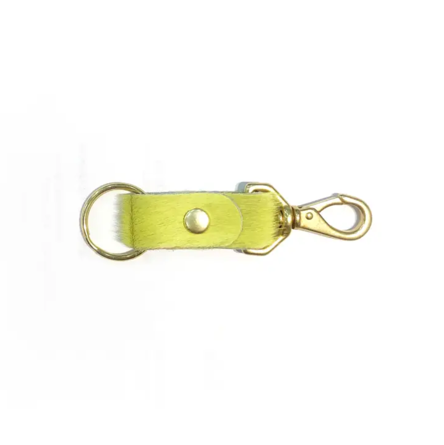 Lime Hair on Hide Keychain