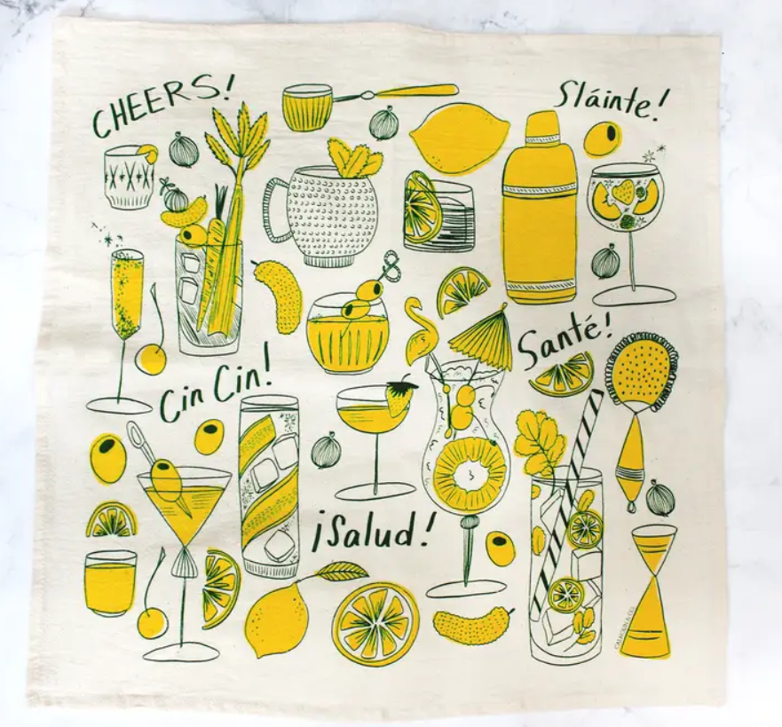 Cocktail Party Tea Towel - Limoncello