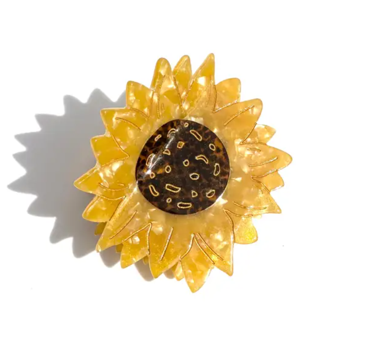 Sunflower Hair Claw Clip