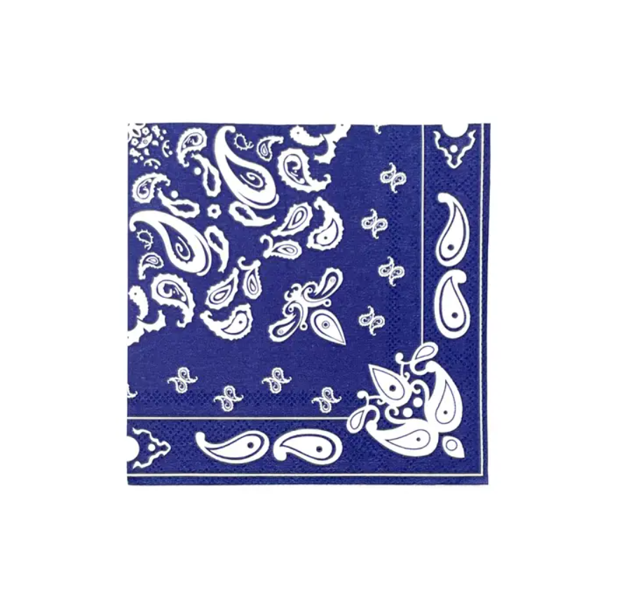 Navy Bandana Cocktail Napkins