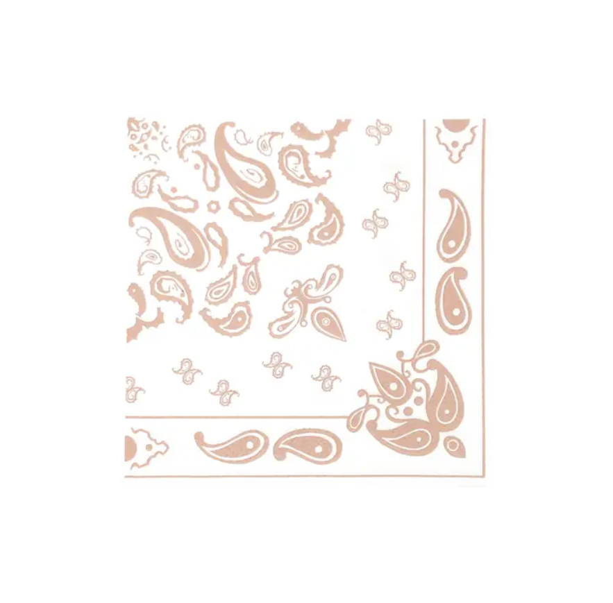 Dusty Champagne Bandana Cocktail Napkins