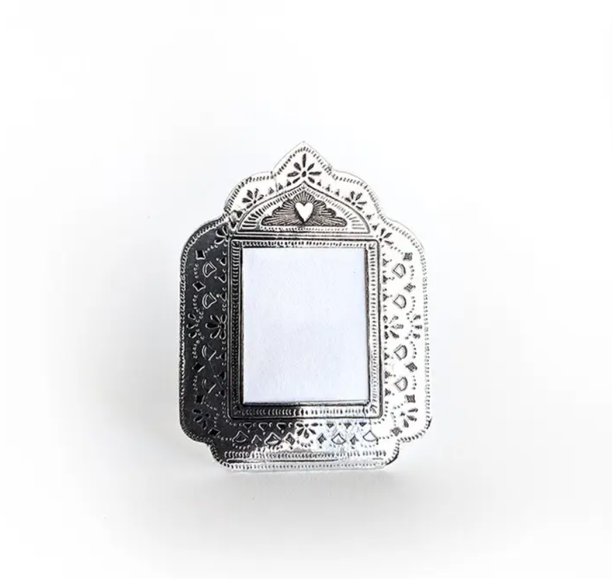 Small Silver Faux Tin Frame