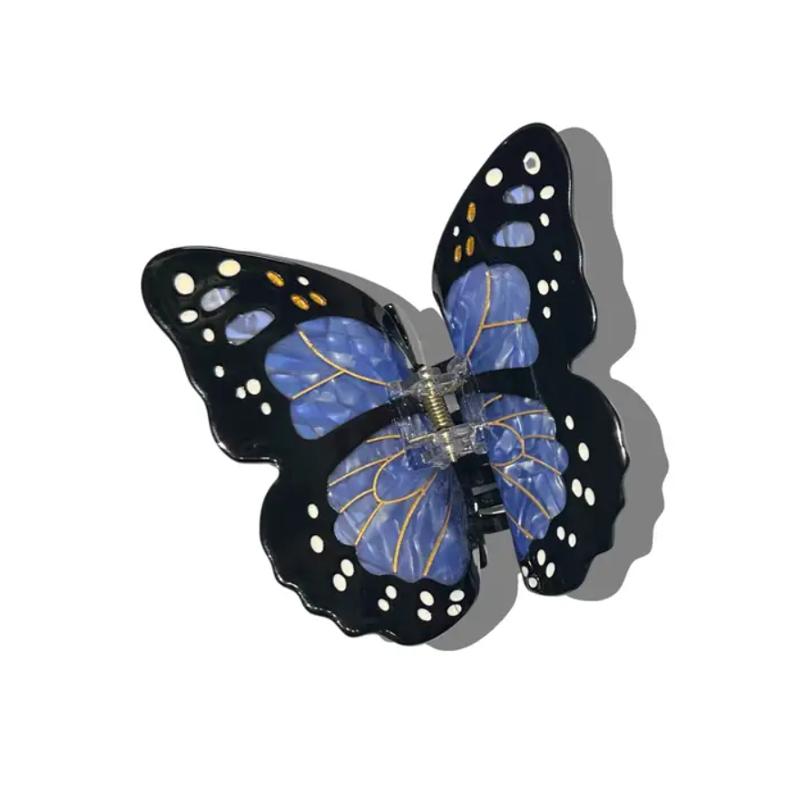 Sapphire Monarch Hair Claw Clip