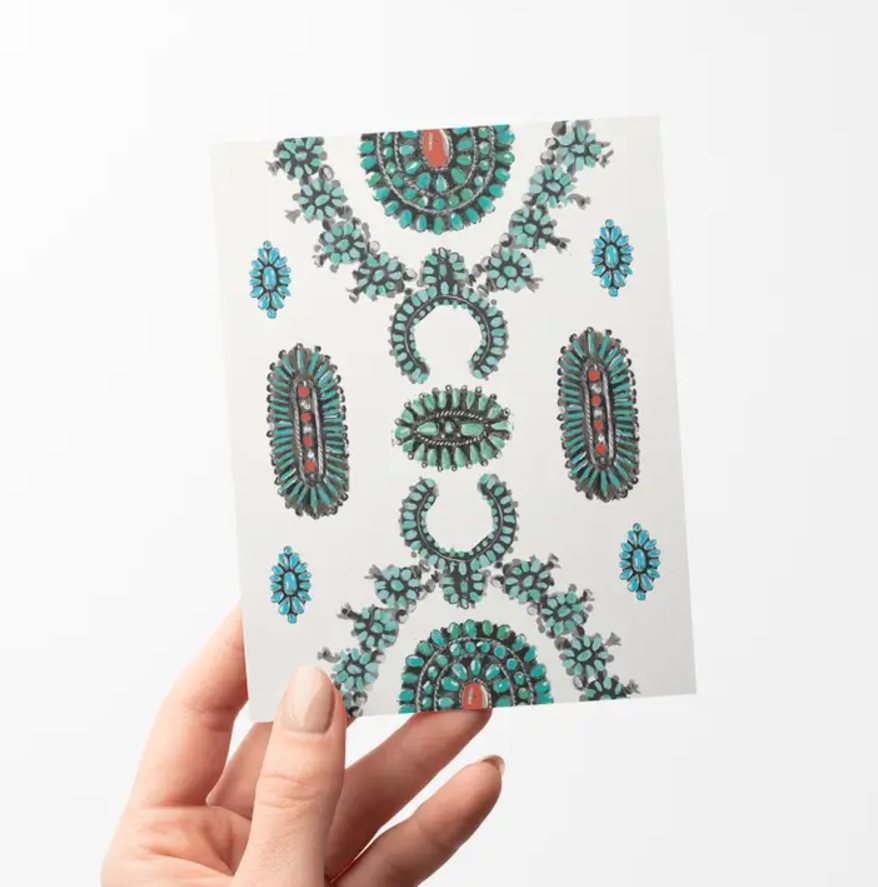 
                      
                        Turquoise Jewels Blank Card
                      
                    