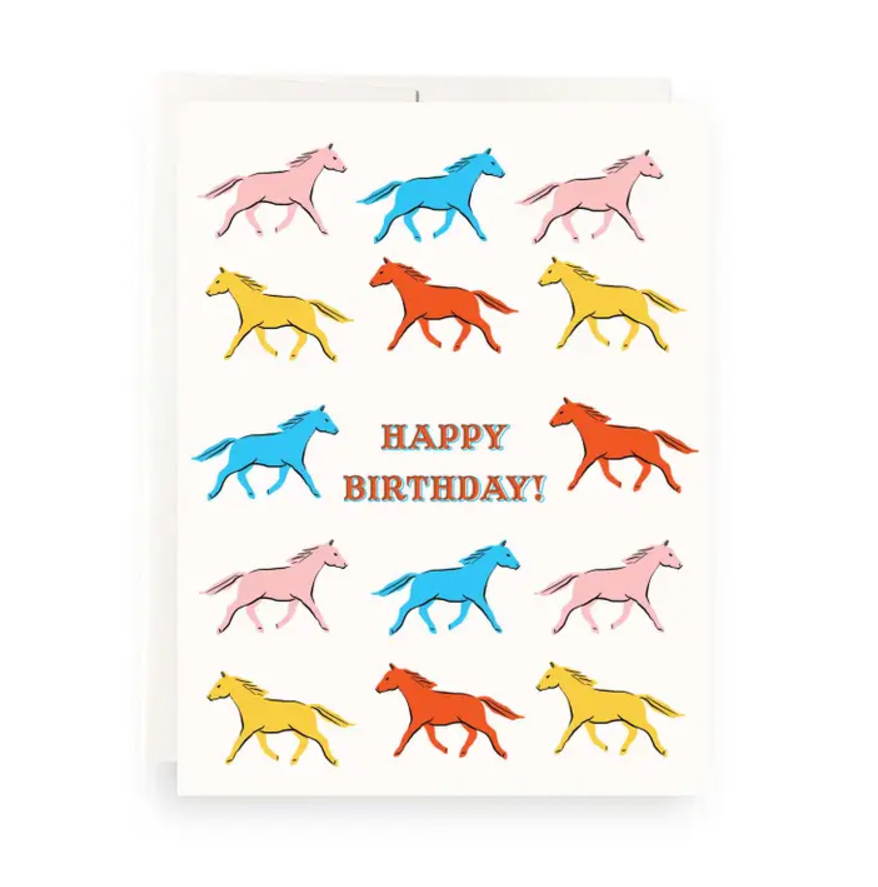 Horses Birthday Card