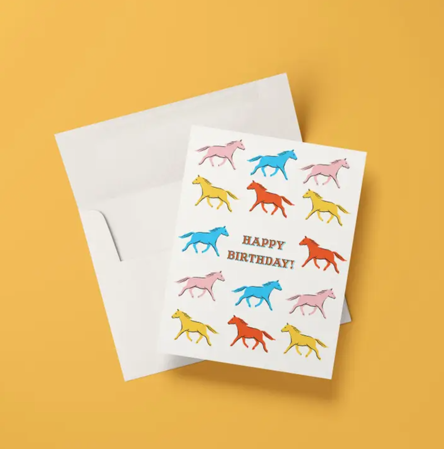 Horses Birthday Card