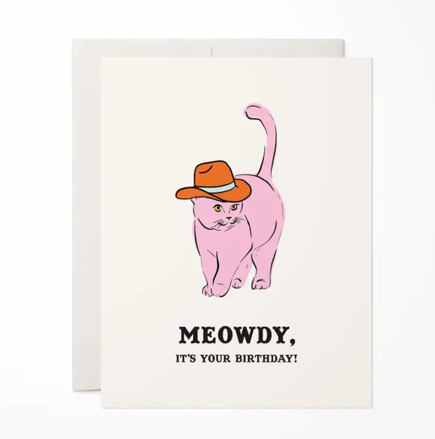 Meowdy Birthday Card