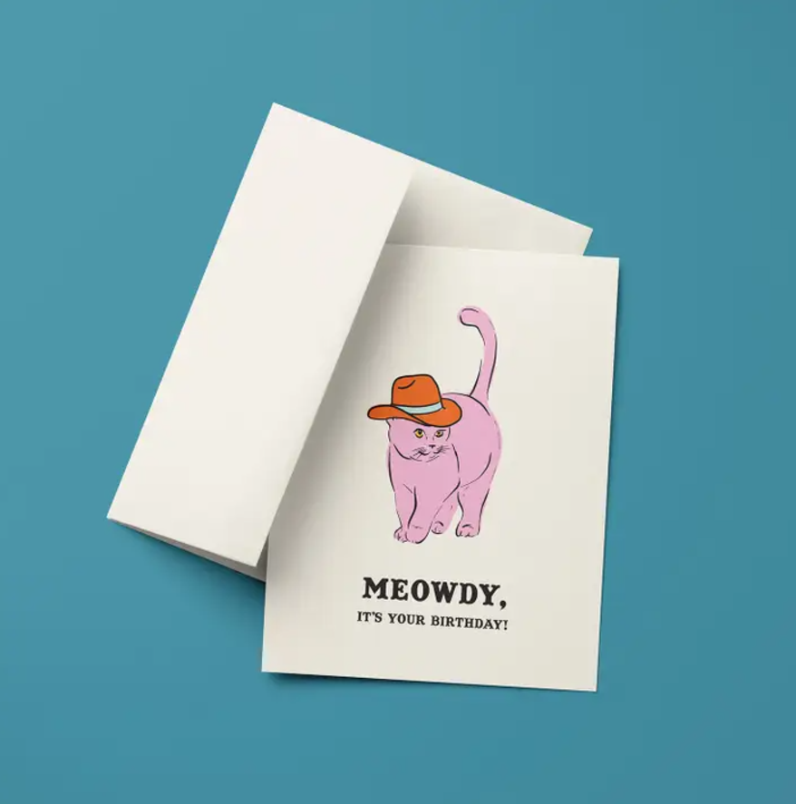 Meowdy Birthday Card