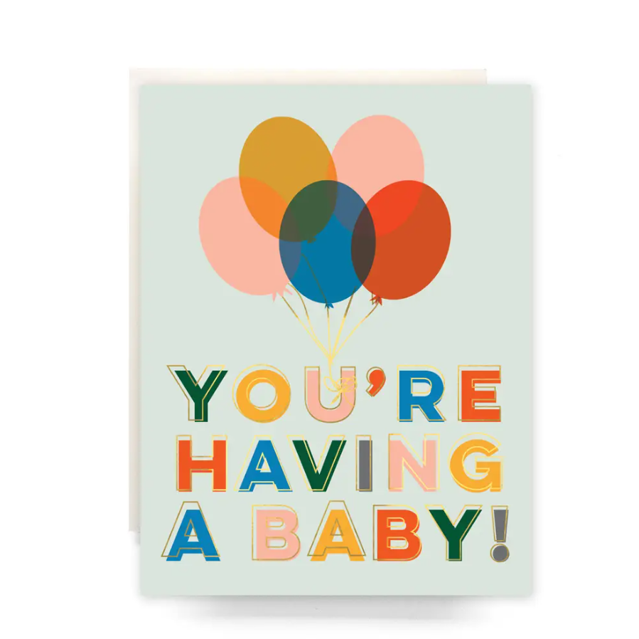 Balloons Baby Greeting Card