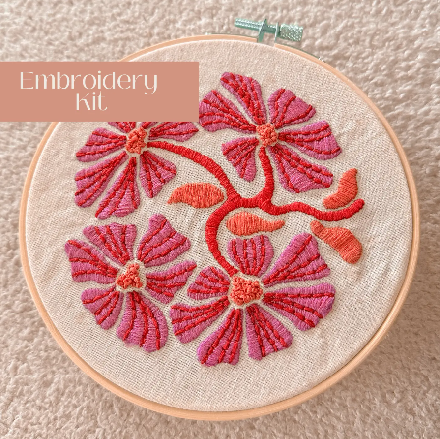 Flower Power Embroidery Kit