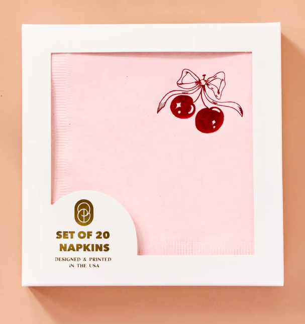 Red Cherries Cocktail Napkins