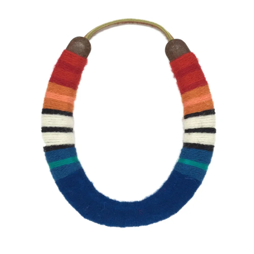 Yarn Wrapped Horseshoe - Malibu
