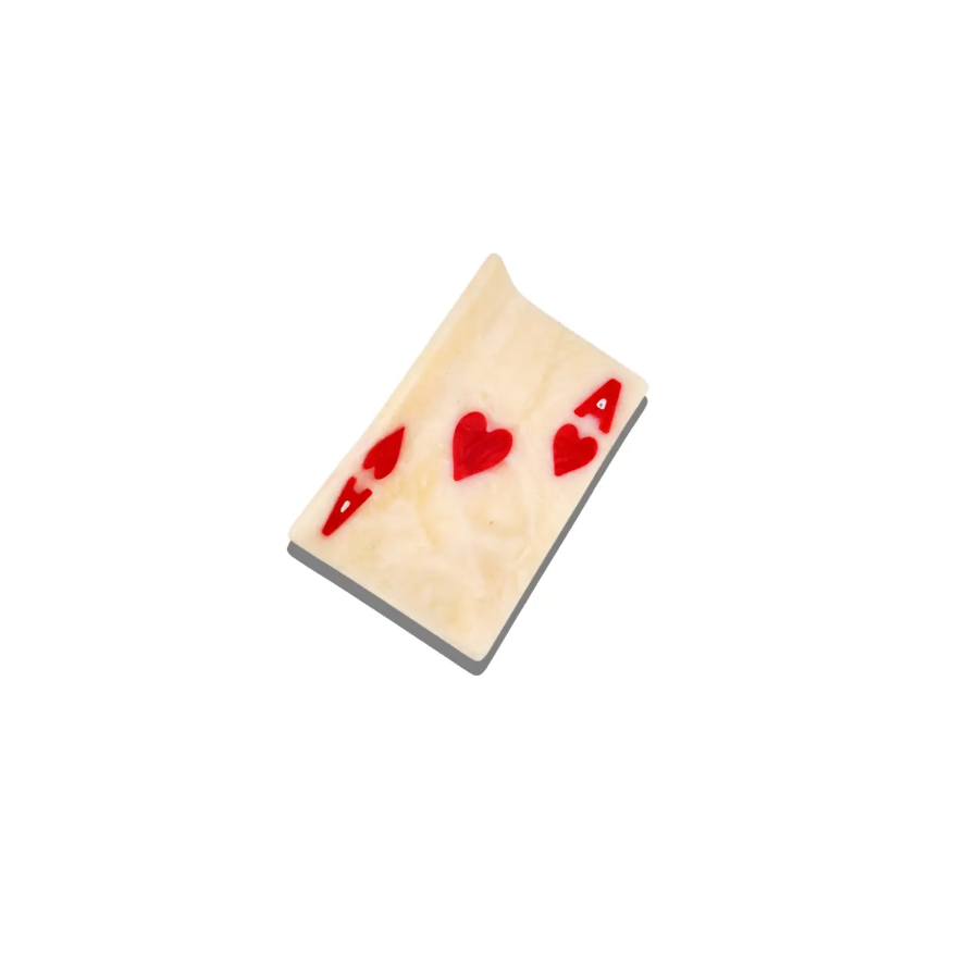 Mini Ace of Hearts Hair Claw Clip