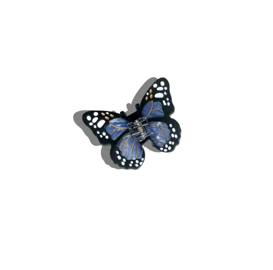 Mini Monarch Hair Claw Clip in Sapphire