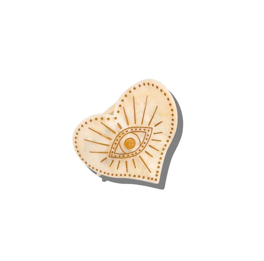 Celestial Heart Lay Down Hair Claw Clip