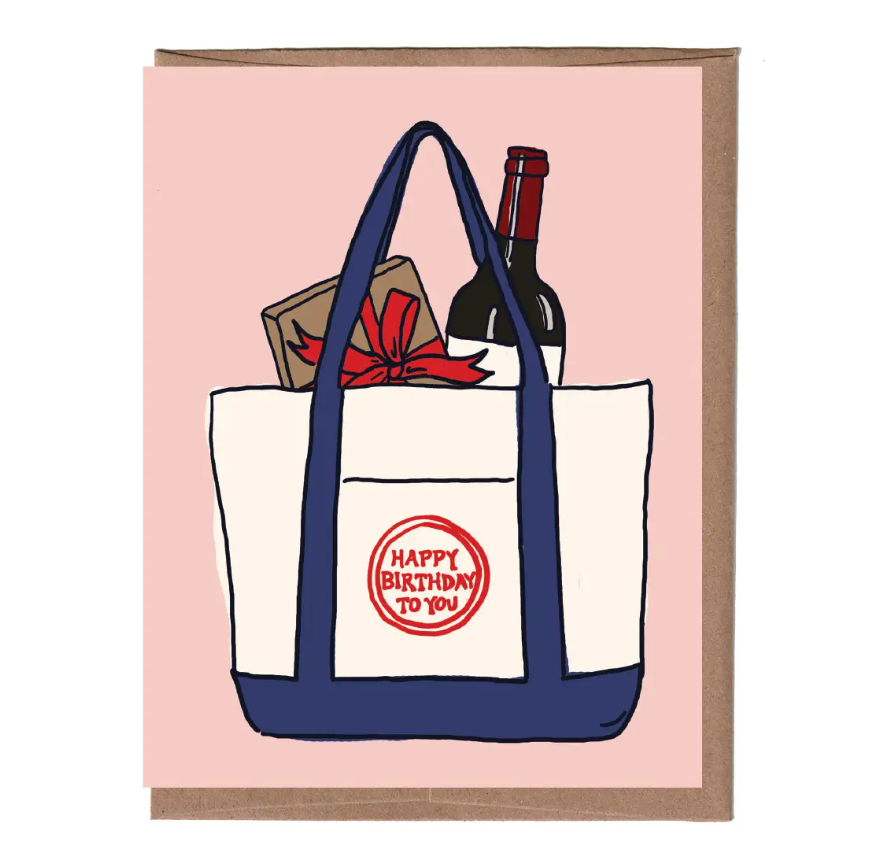 Tj Tote Bag Birthday Card