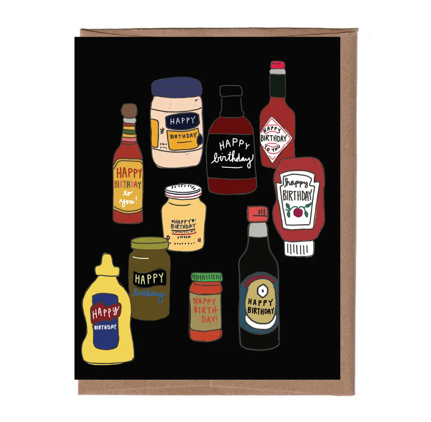 Condiments Birthday Card