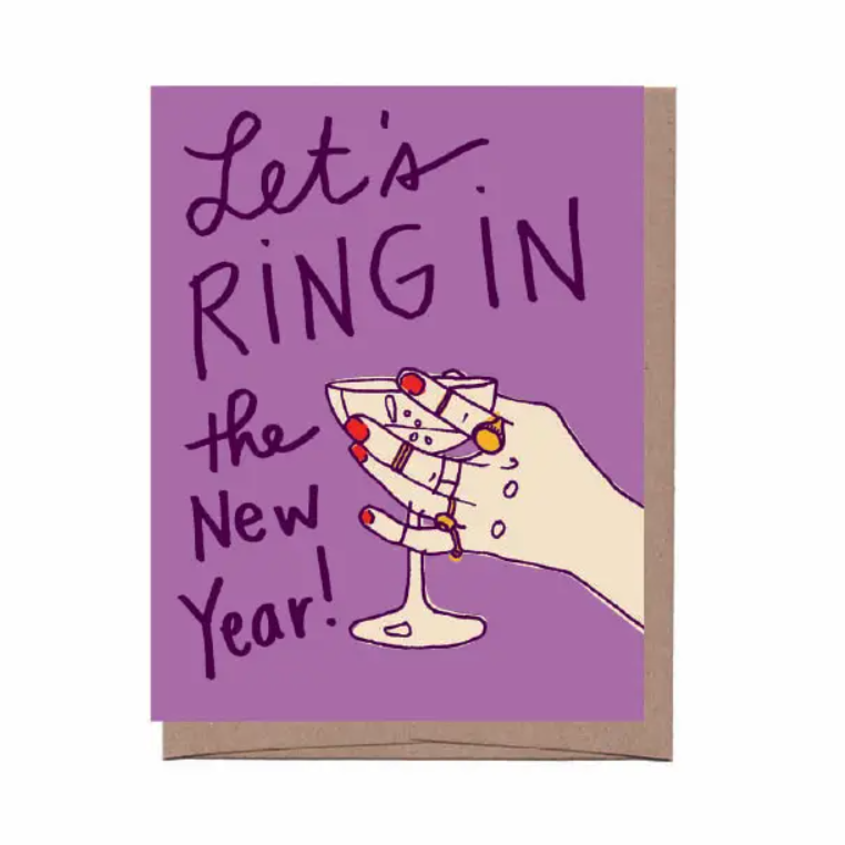 Ring In The New Year Greeting Card