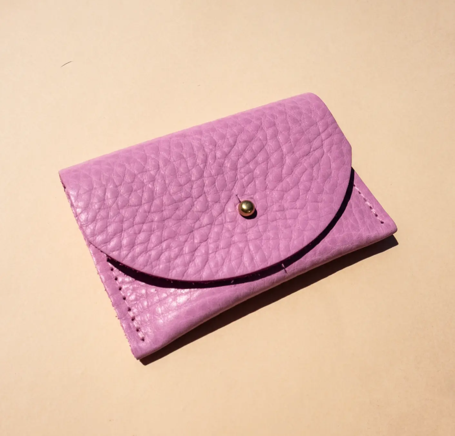 Pink Leather Cardholder
